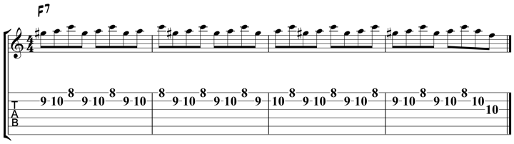 Guitar Tablature : Pat Martino : Lick 3