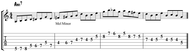 Guitar Tablature : Pat Martino : Lick 6