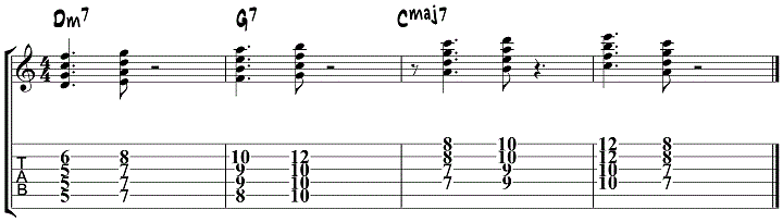 Quartal chord lick 1