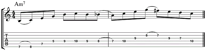 Minor Jazz Guitar Lick 4